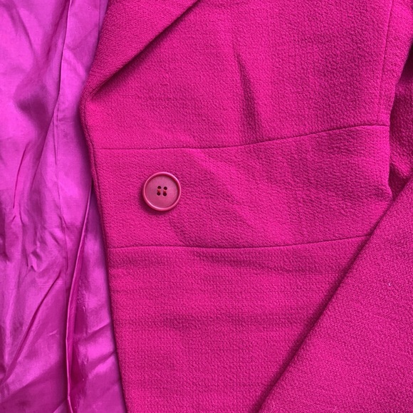 Hot Pink 🌸Barbicore Barbie Pink Blazer Spring Wool Max Mara Armani Look Jacket - Picture 9 of 16